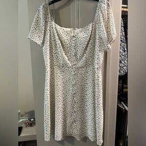 Mini dress with flutter sleeve